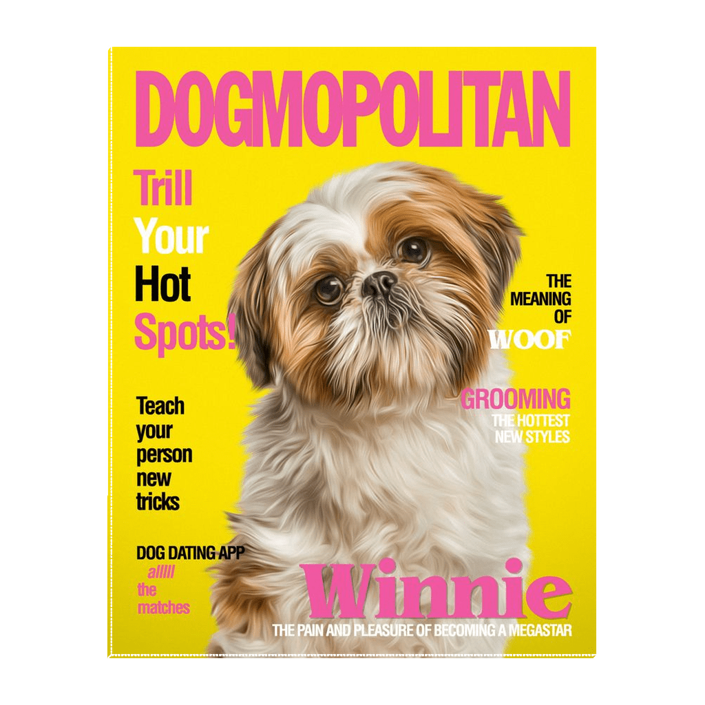 Lienzo personalizado para mascotas &#39;Dogmopolitan&#39;