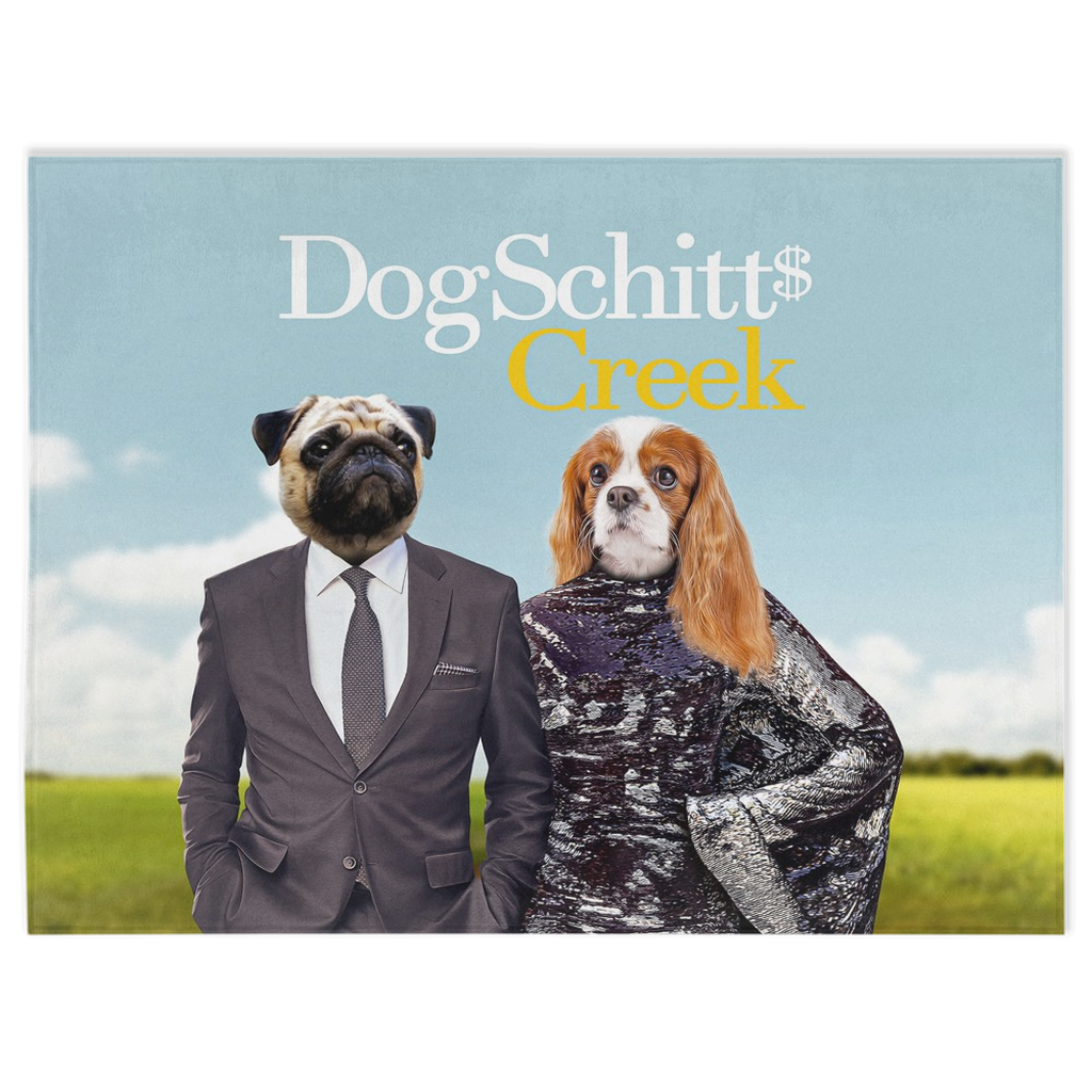 Manta personalizada para 2 mascotas &#39;DogSchitt&#39;s Creek&#39; 