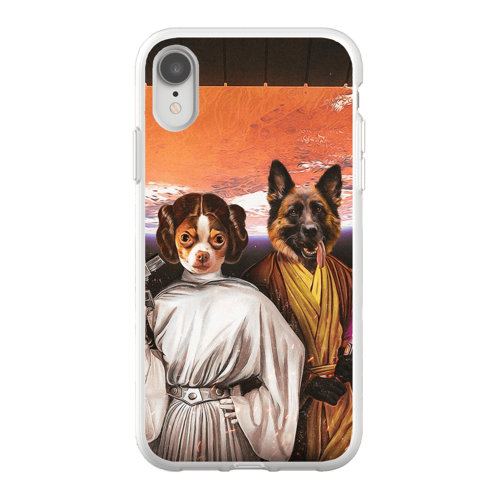 &#39;Princess Leidown &amp; Jedi-Doggo&#39; Personalized 2 Pet Phone Case
