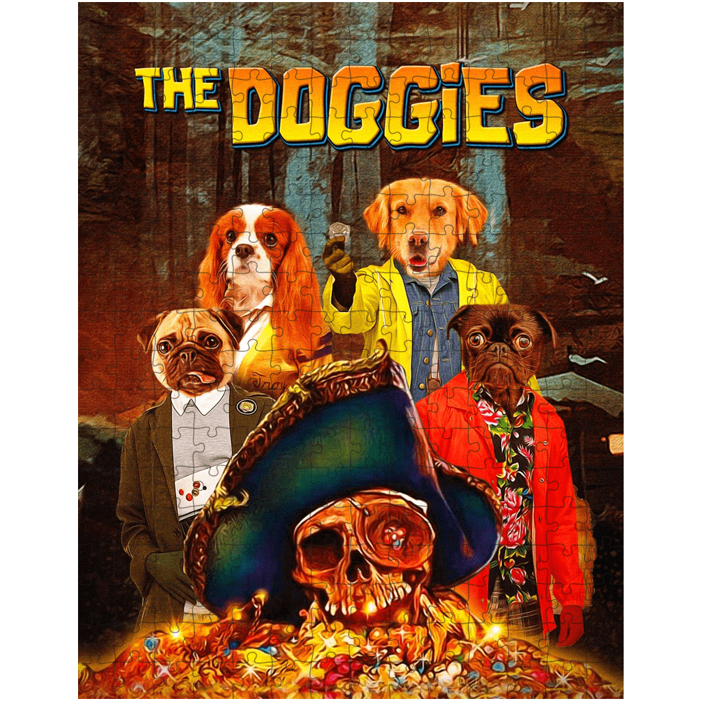 &#39;The Doggies&#39; Personalized 4 Pet Puzzle