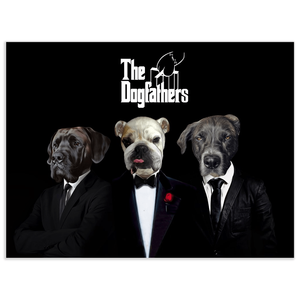 Póster personalizado con 3 mascotas &#39;The Dogfathers&#39;
