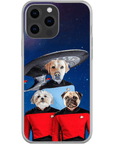'Doggo-Trek' Funda personalizada para teléfono con 3 mascotas