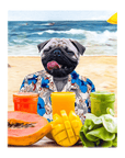Lienzo personalizado para mascotas 'The Beach Dog'
