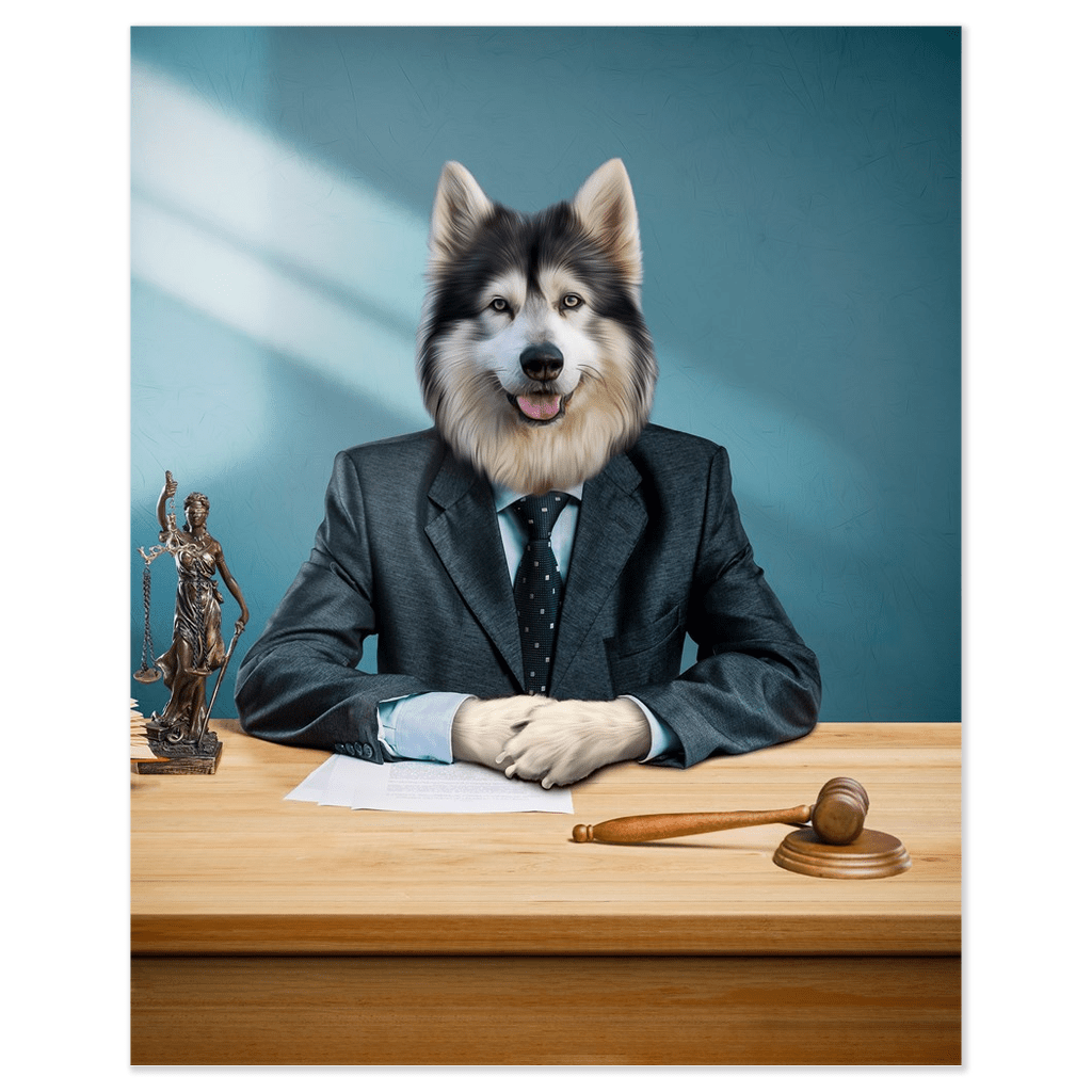 'The Lawyer' Personalized Pet Poster