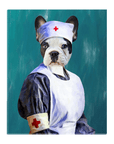 Lienzo de pie personalizado para mascotas 'La enfermera'