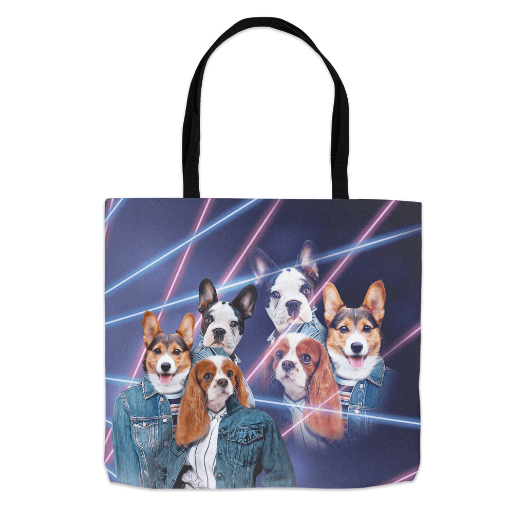 Bolsa de tela personalizada para 3 mascotas &#39;Retrato Lazer de los años 80 (hembras)&#39;