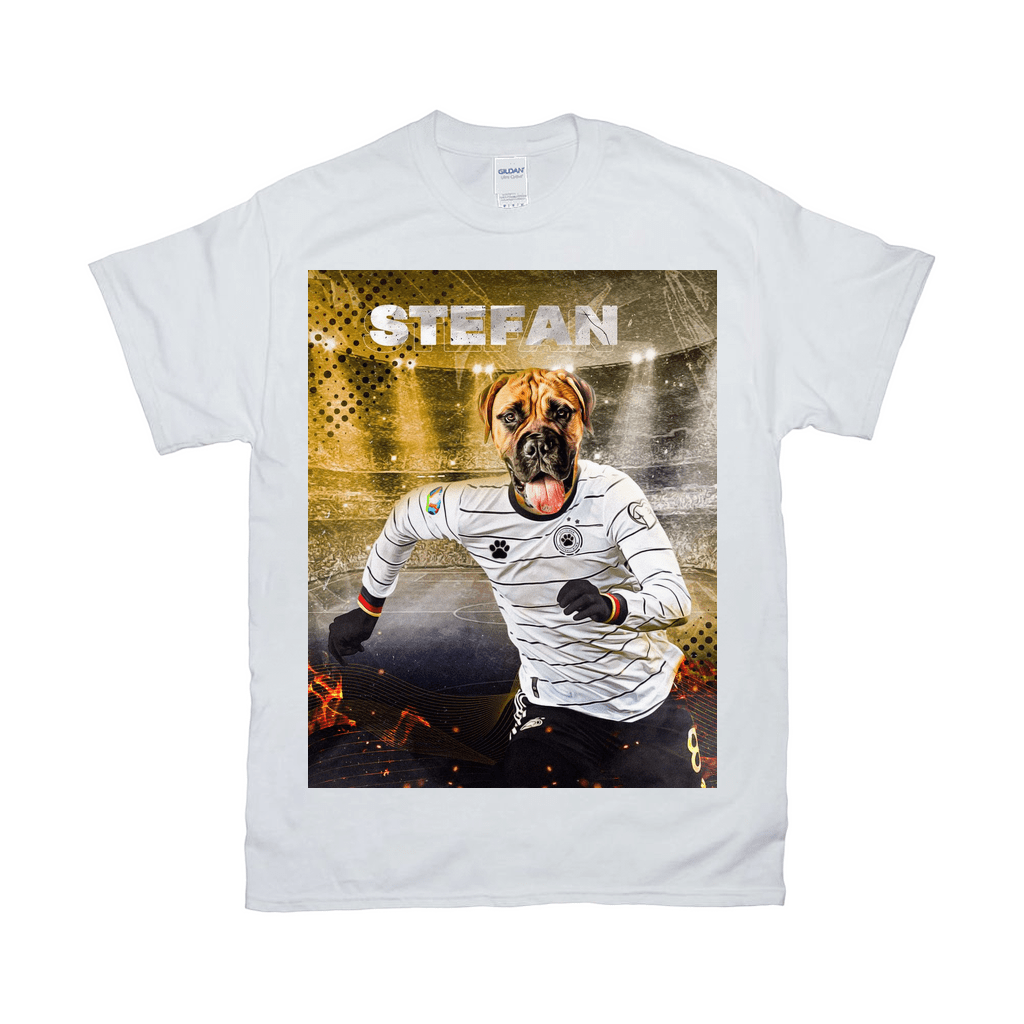 Camiseta personalizada para mascotas &#39;Alemania Doggos Soccer&#39;