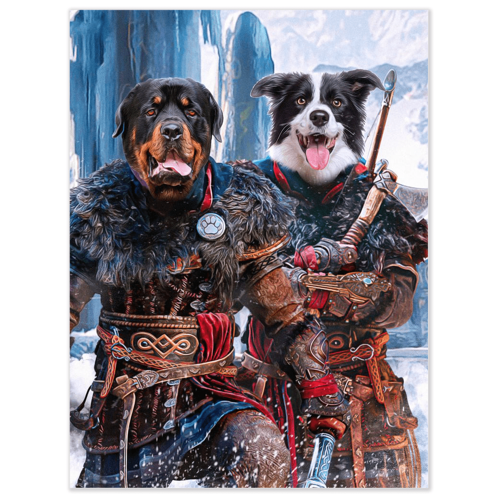 &#39;The Viking Warriors&#39; Personalized 2 Pet Poster