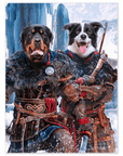 'The Viking Warriors' Personalized 2 Pet Poster