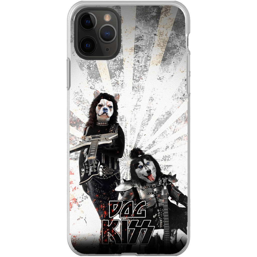 &#39;Kiss Doggos&#39; Personalized 2 Pet Phone Case