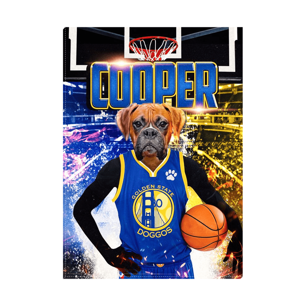 'Golden State Doggos' Personalized Pet Standing Canvas