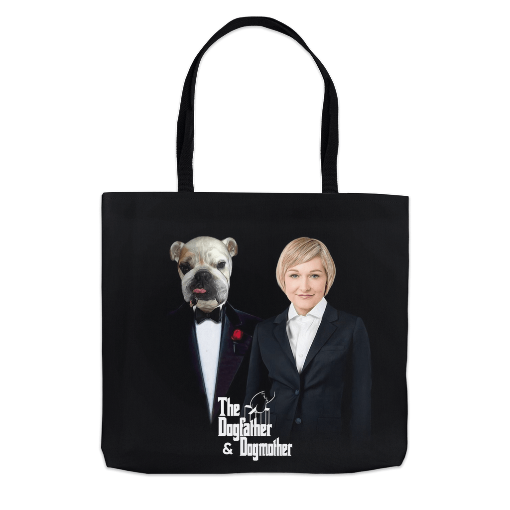 &#39;The Dogfather &amp; Dogmother&#39; Personalized Pet/Human Tote Bag