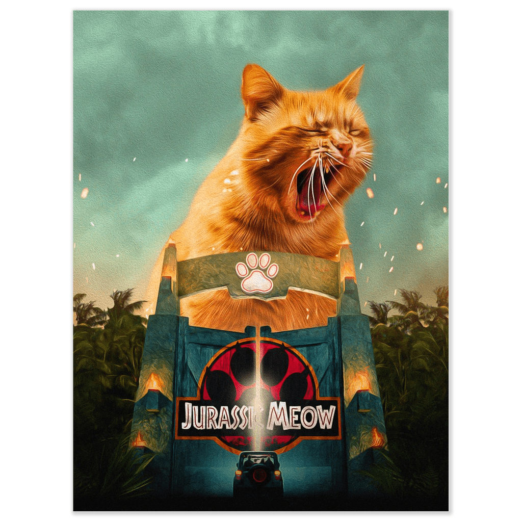 Póster Mascota personalizada &#39;Jurassic Meow&#39;