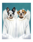 Lienzo de pie personalizado para 2 mascotas '2 Angels'