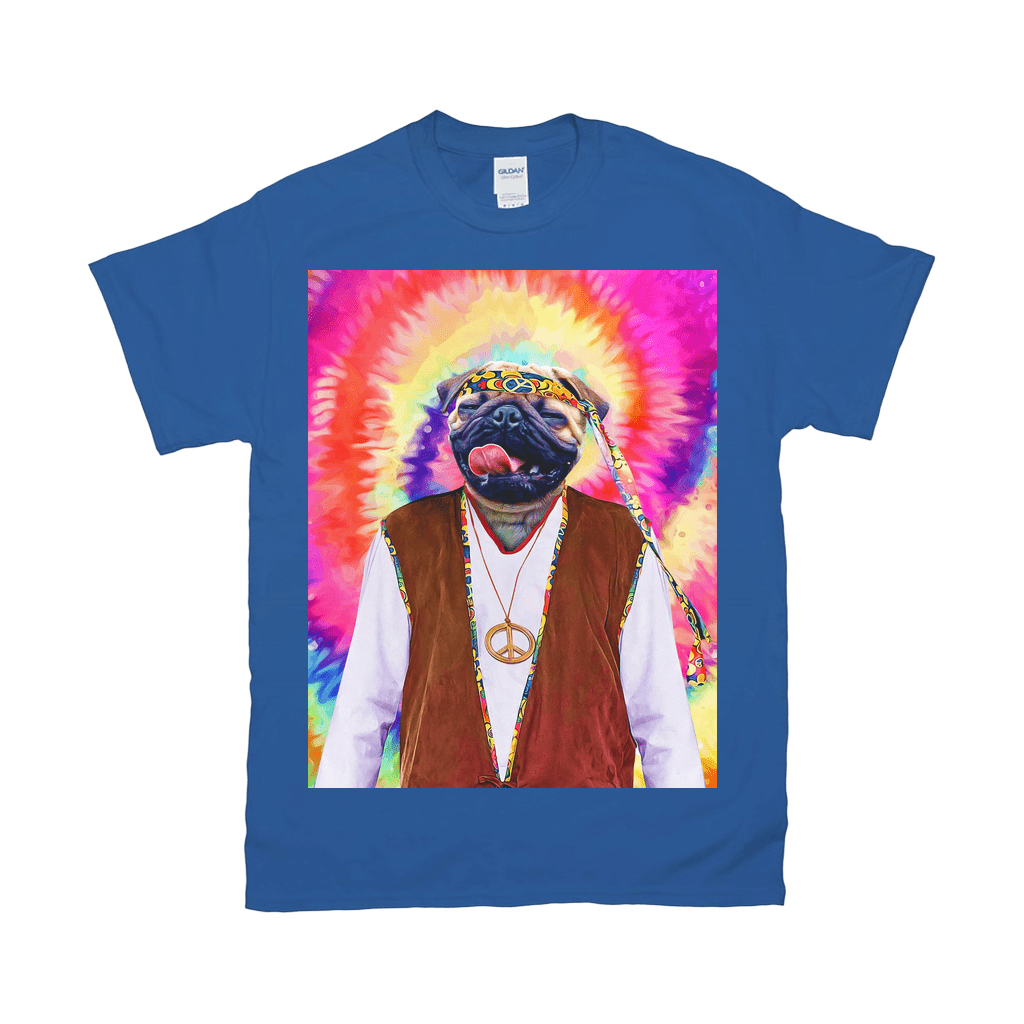 &#39;The Hippie (Male)&#39; Personalized Pet T-Shirt