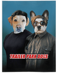 Manta personalizada para 2 mascotas 'Trailer Park Dogs' 
