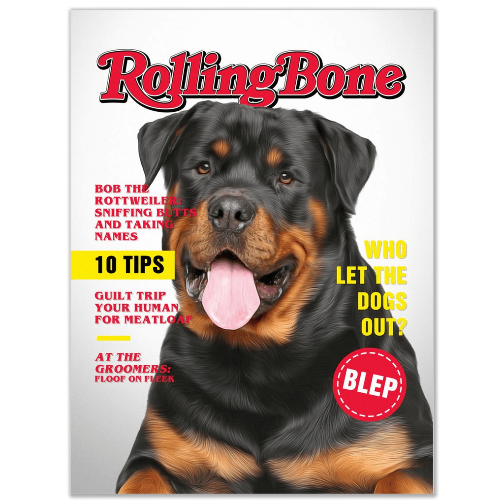 &#39;Rolling Bone&#39; Personalized Pet Poster