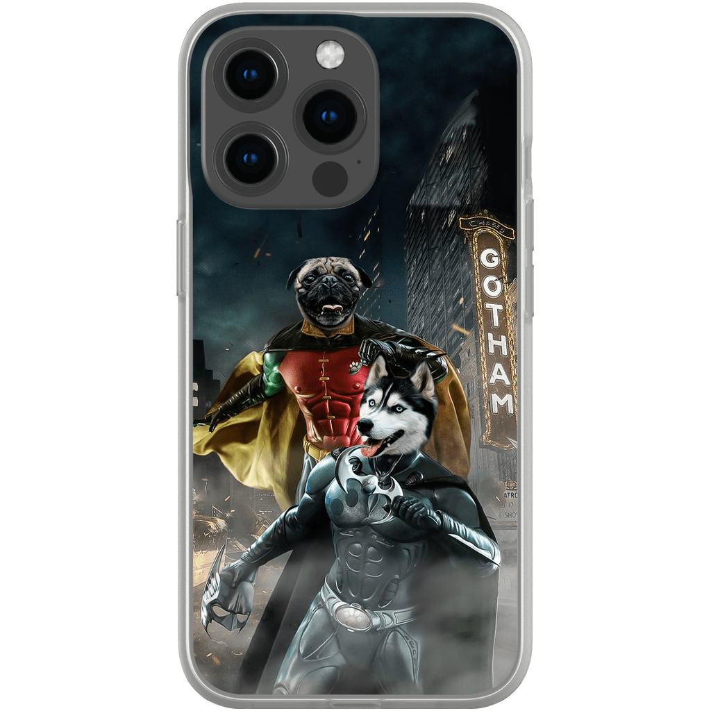 &#39;Bat Dog &amp; Robpaw&#39; Personalized 2 Pet Phone Case