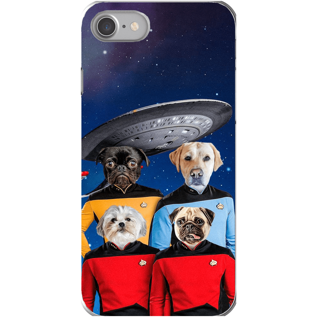 &#39;Doggo-Trek&#39; Funda personalizada para teléfono con 4 mascotas