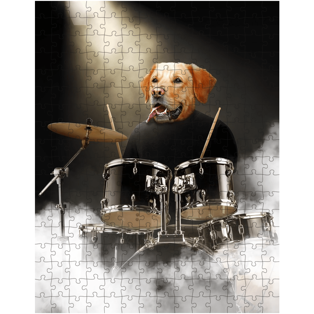 &#39;The Drummer&#39; Personalized Pet Puzzle