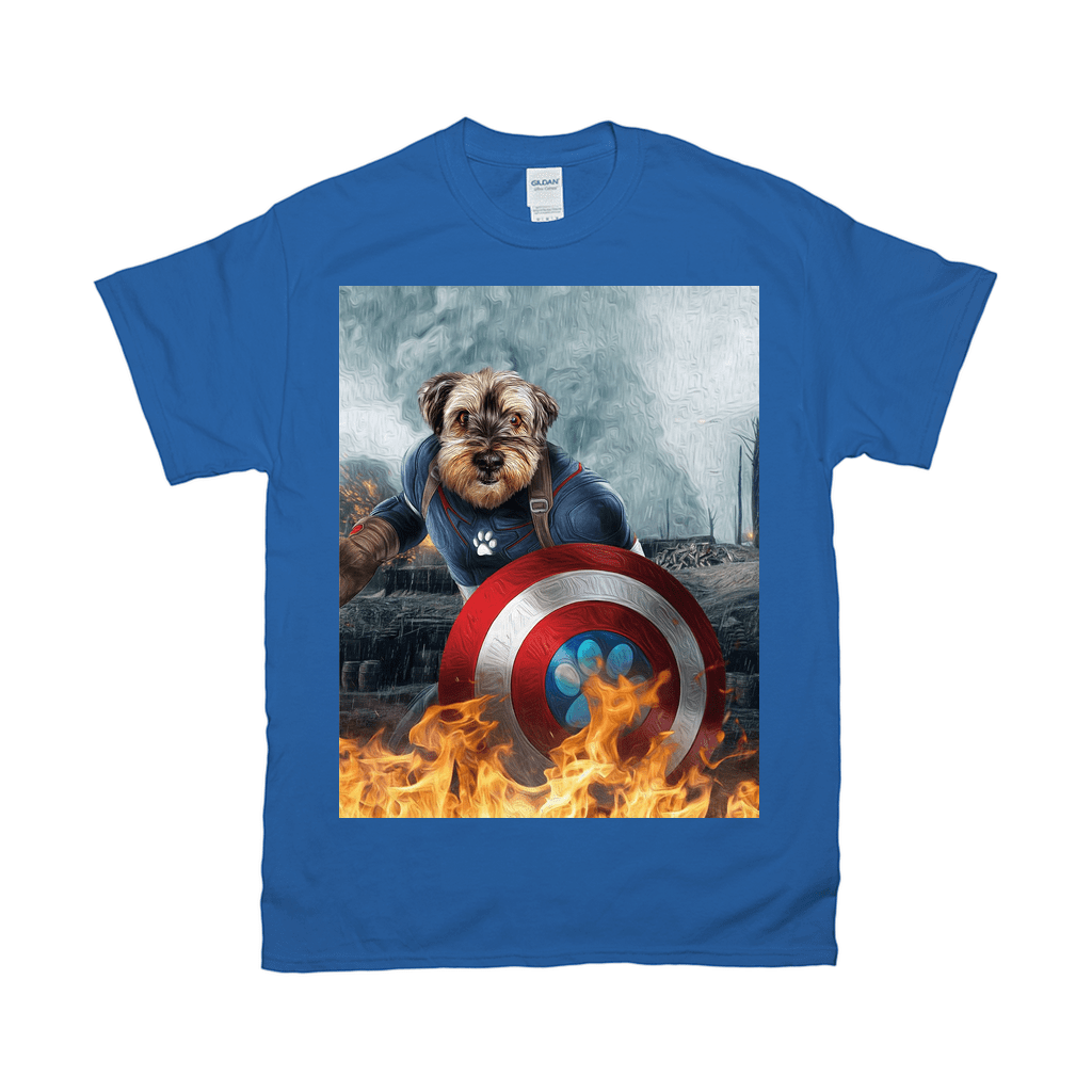 &#39;Captain Doggmerica&#39; Personalized Pet T-Shirt