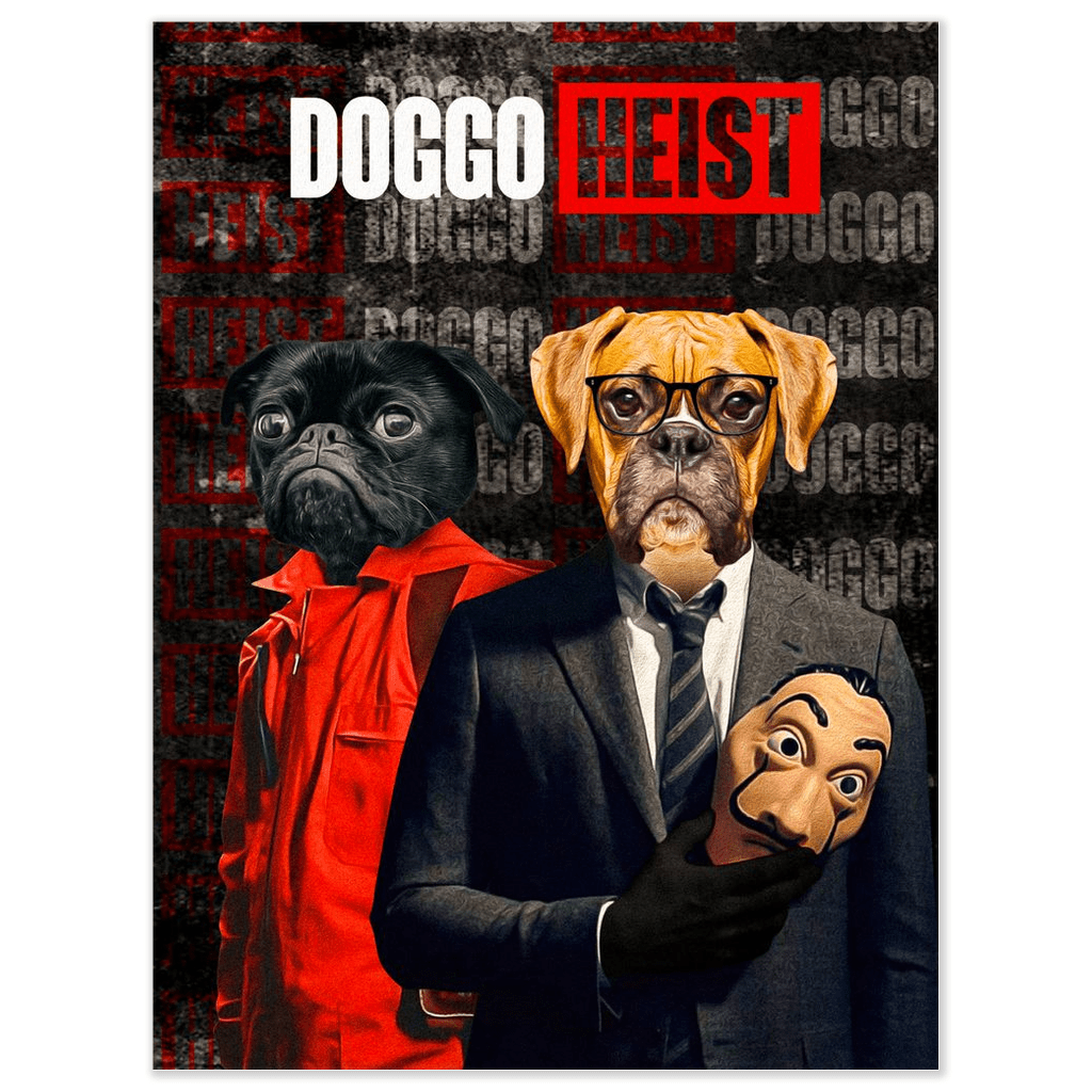 &#39;Doggo Heist&#39; Personalized 2 Pet Poster