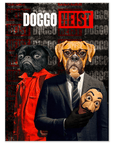 Póster personalizado para 2 mascotas 'Doggo Heist'