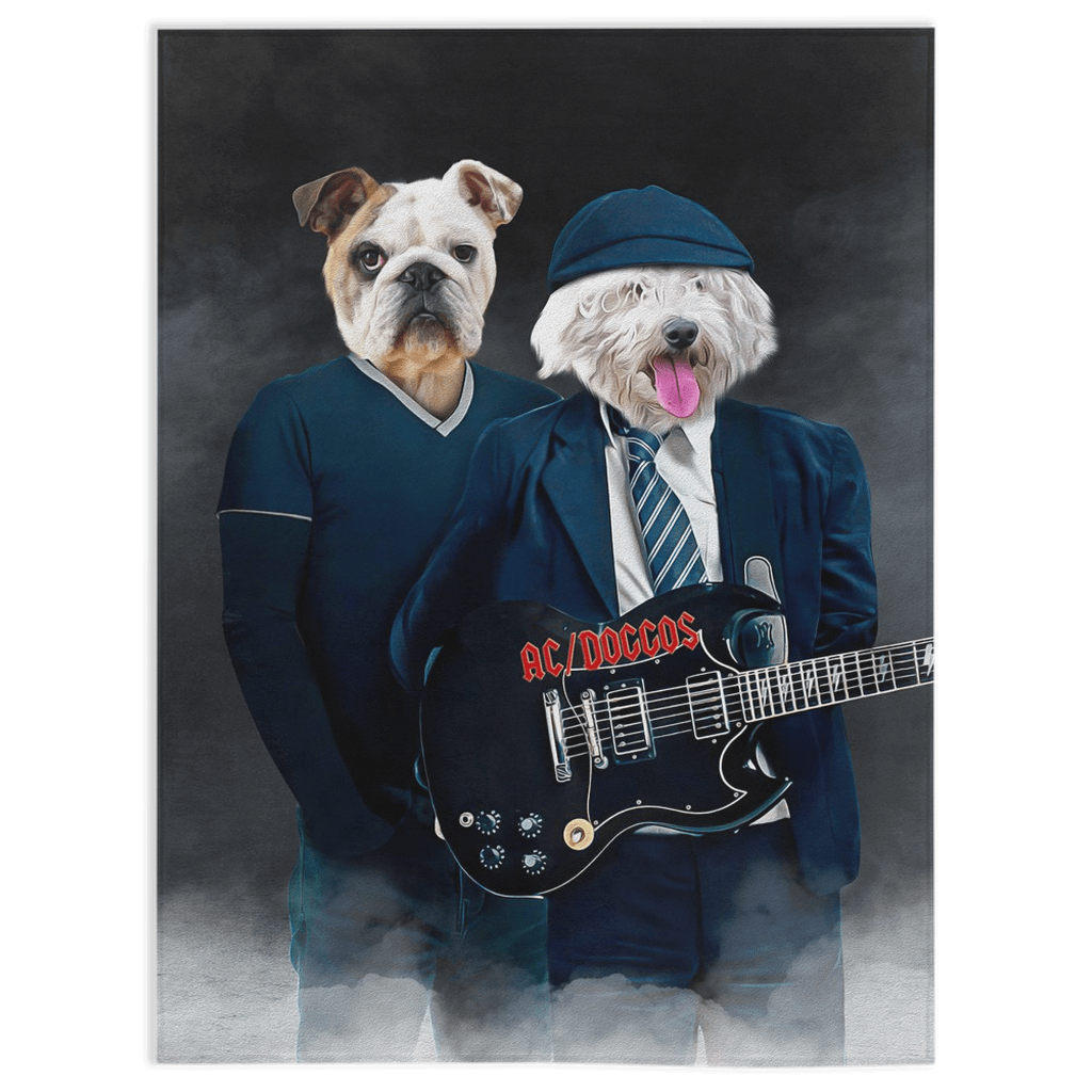 &#39;AC/Doggos&#39; Personalized 2 Pet Blanket