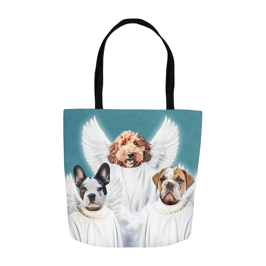 &#39;3 Angels&#39; Personalized 3 Pet Tote Bag