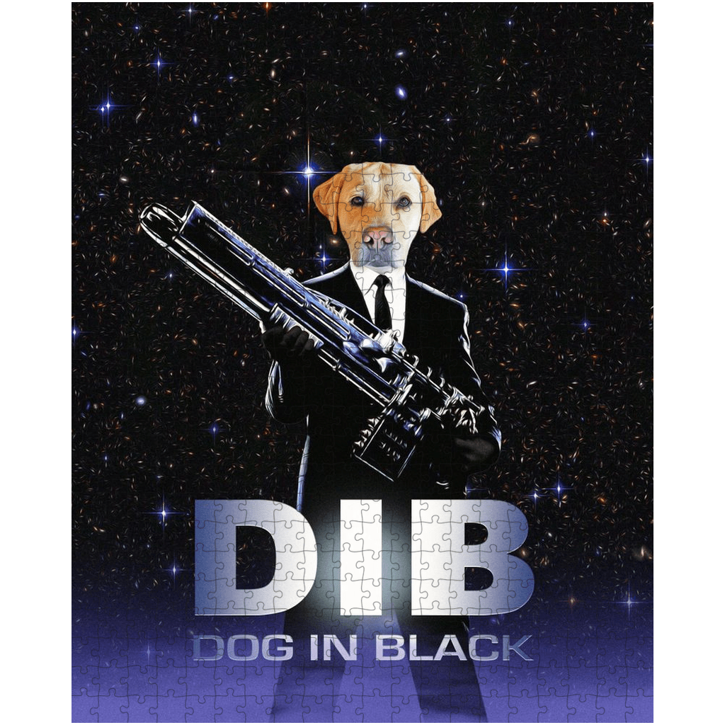 &#39;Dog in Black&#39; Personalized Pet Puzzle
