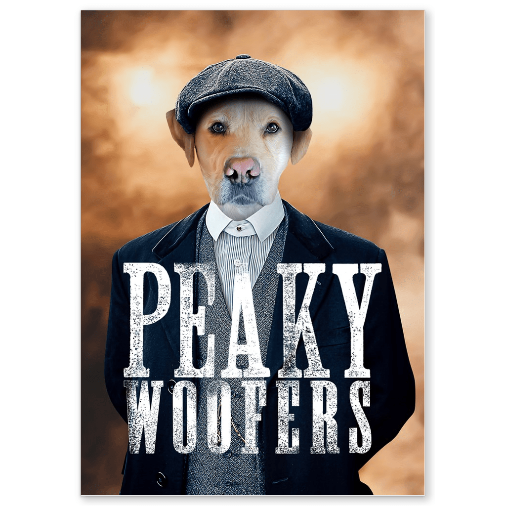 &#39;Peaky Woofers&#39; Personalized Dog Poster
