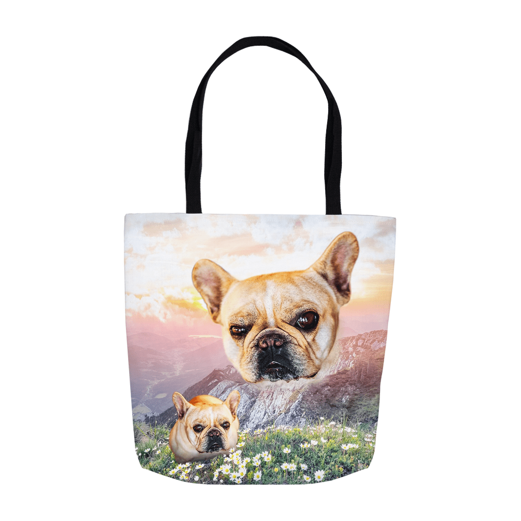 &#39;Majestic Mountain Valley&#39; Personalized Pet Tote Bag