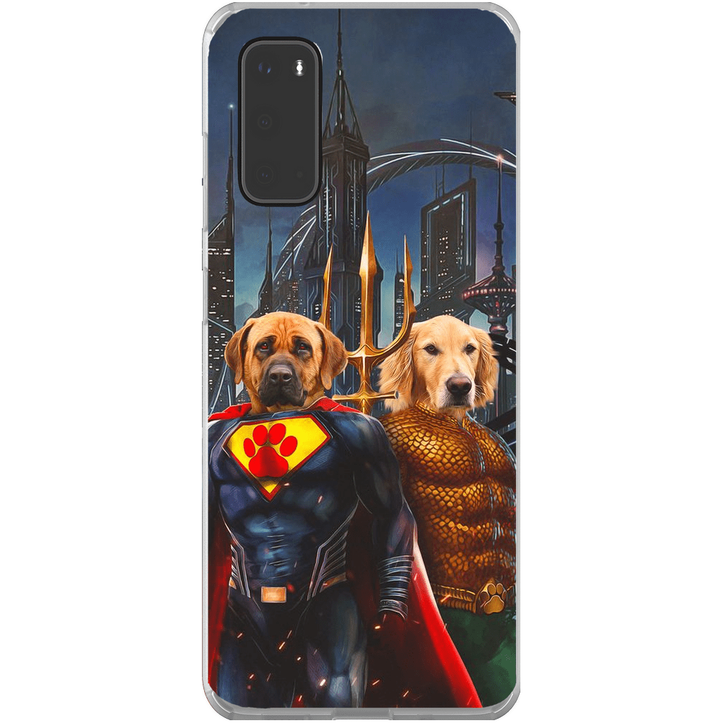 &#39;Superdog &amp; Aquadog&#39; Personalized 2 Pet Phone Case