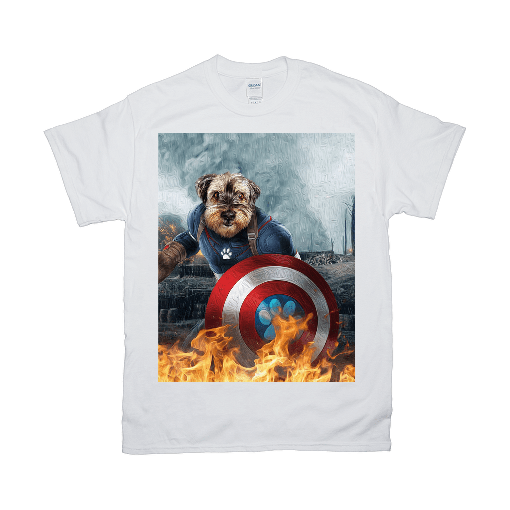 &#39;Captain Doggmerica&#39; Personalized Pet T-Shirt