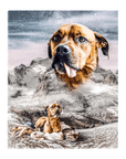 'Majestic Snowy Mountain' Personalized Pet Standing Canvas