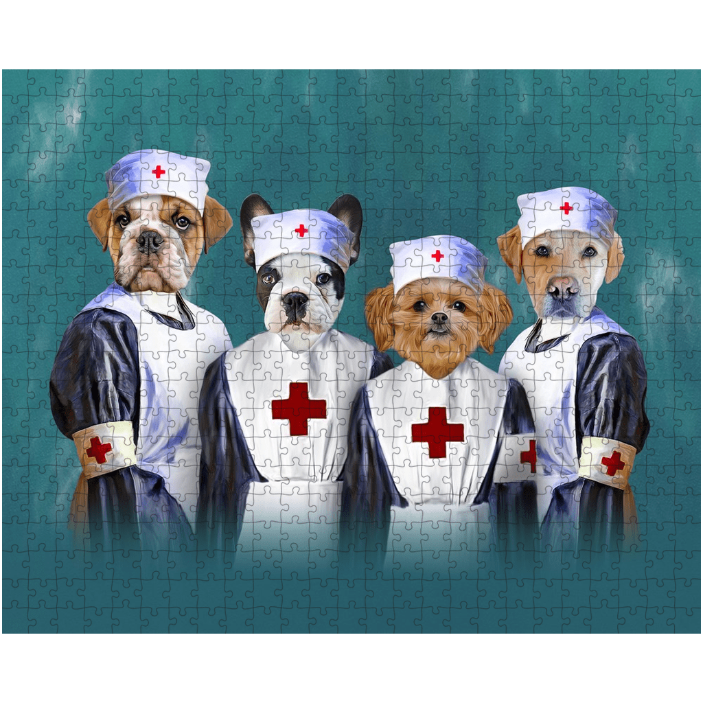 &#39;The Nurses&#39; Personalized 4 Pet Puzzle