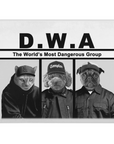 Manta personalizada para 3 mascotas 'DWA (Doggos With Attitude)' 