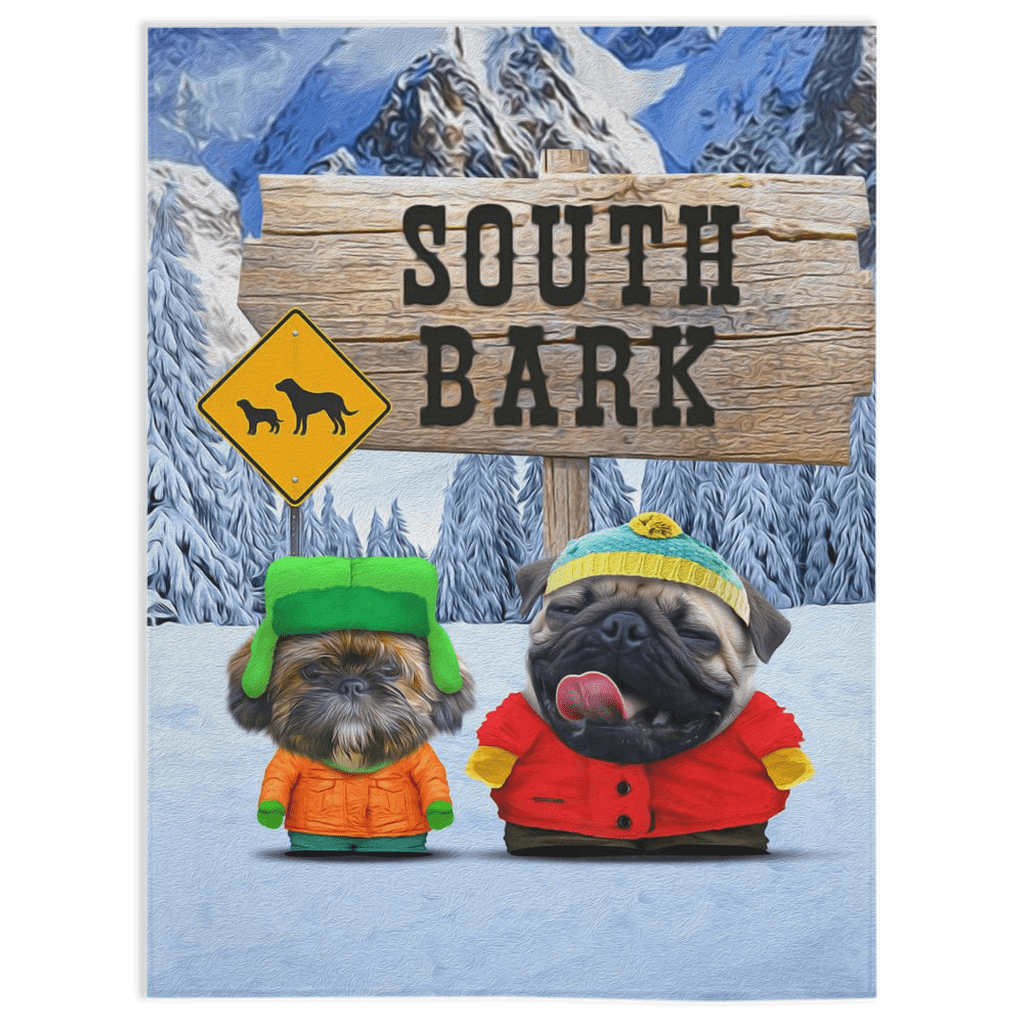 Manta personalizada para 2 mascotas &#39;South Bark&#39; 