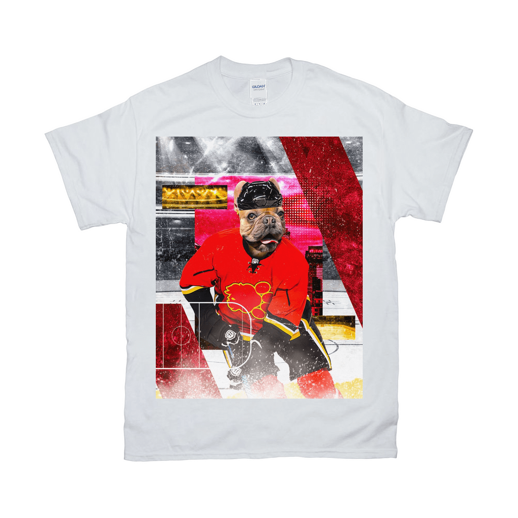 &#39;Calgary Doggos Hockey&#39; Personalized Pet T-Shirt