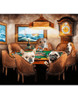 'The Poker Players' Personalized 4 Pet Poster