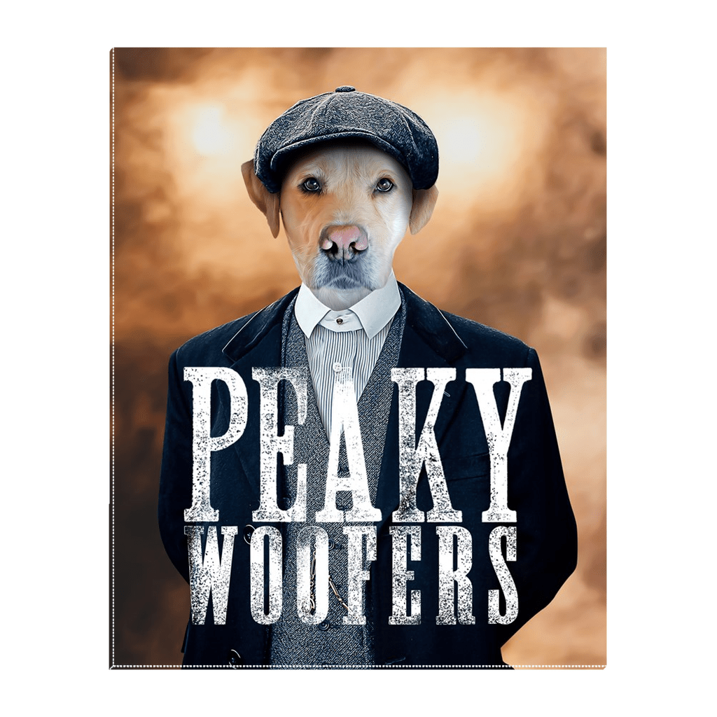 &#39;Peaky Woofers&#39; Personalized Pet Standing Canvas