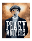 'Peaky Woofers' Personalized Pet Standing Canvas