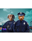 'The Police Officers' Personalized 2 Pet Standing Canvas