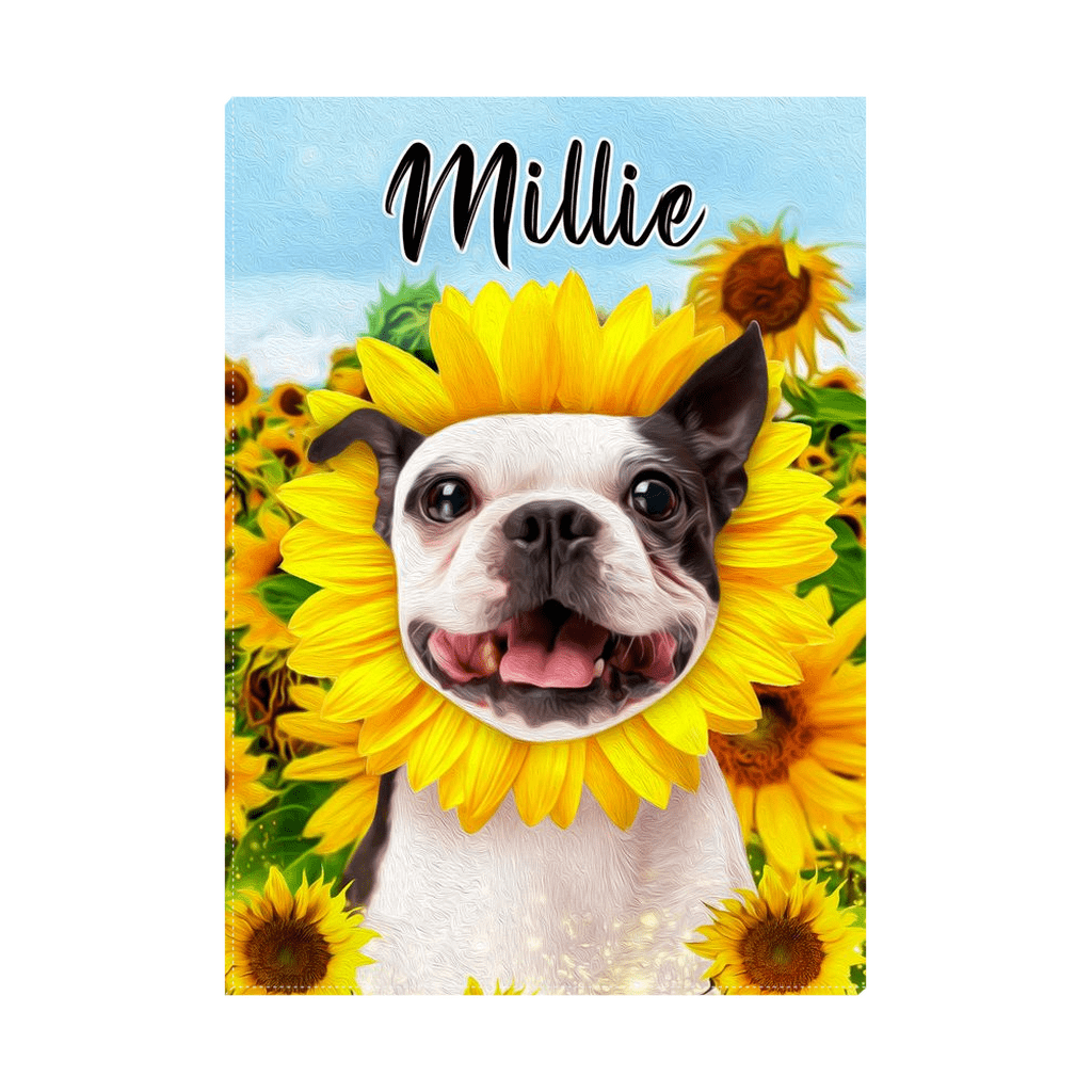 &#39;The Sunflower&#39; Personalized Pet Standing Canvas