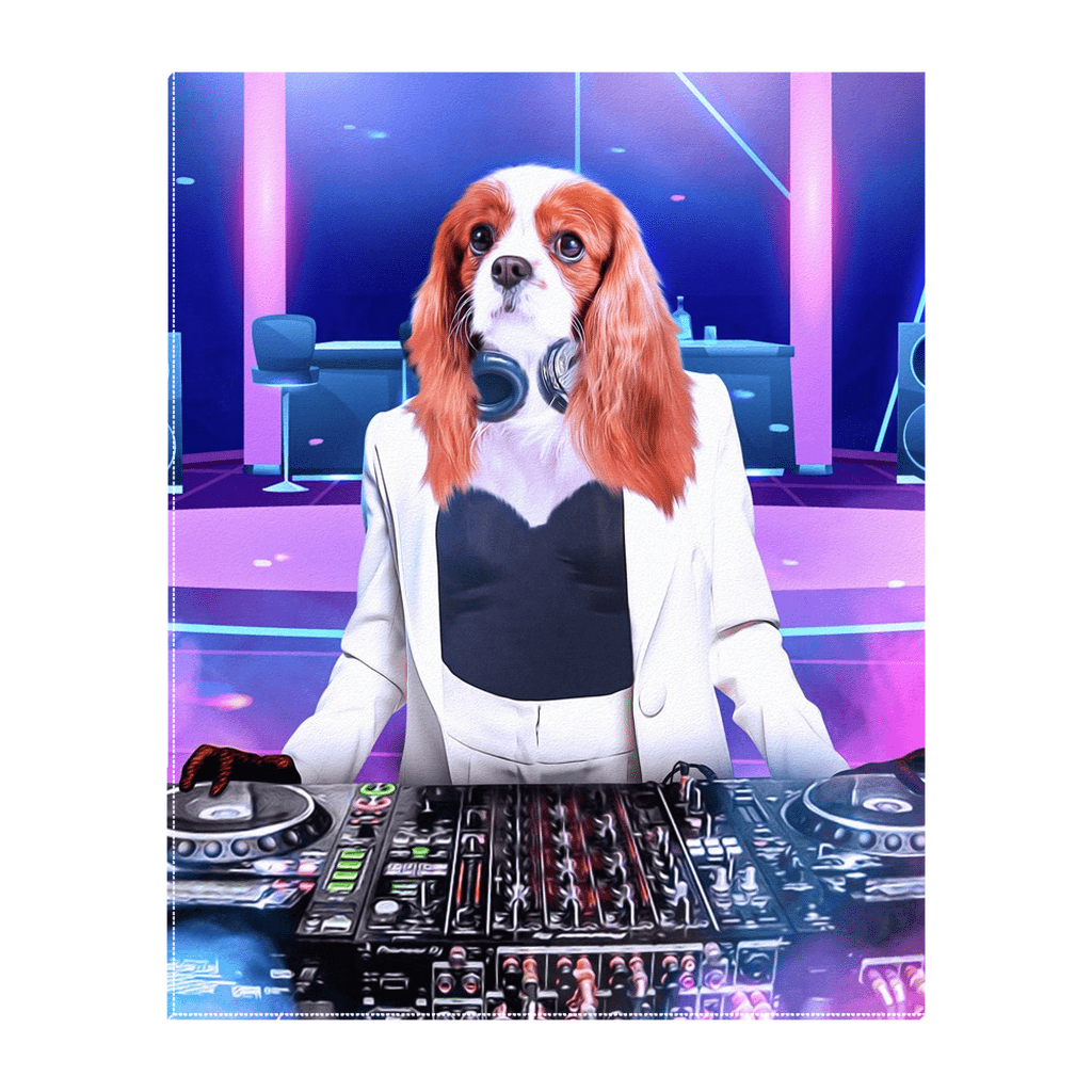 Lienzo personalizado para mascotas &#39;The Female DJ&#39;