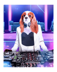 Lienzo personalizado para mascotas 'The Female DJ'