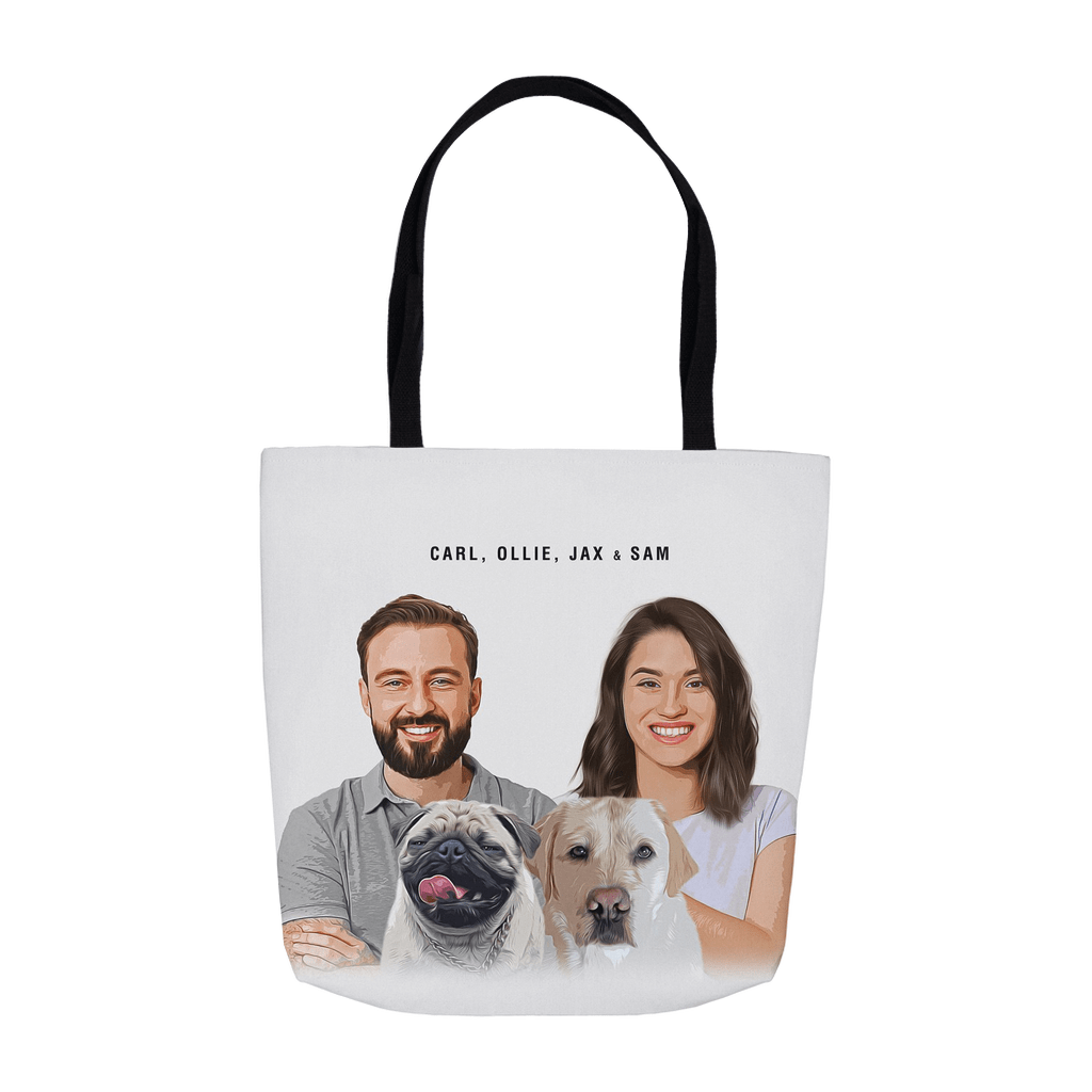 Personalized Modern 2 Pet &amp; Humans Tote Bag