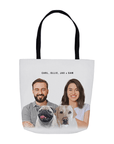 Personalized Modern 2 Pet & Humans Tote Bag