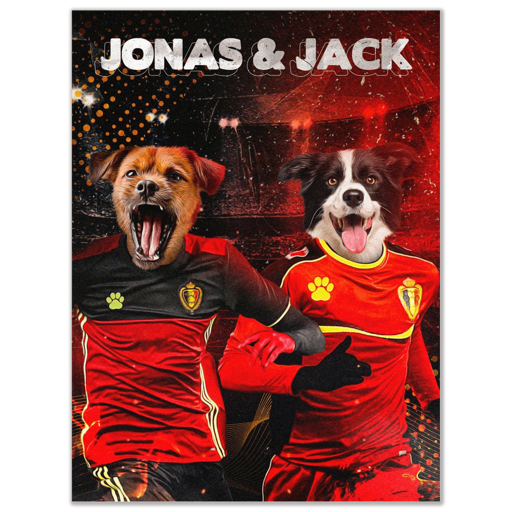&#39;Belgium Doggos&#39; Personalized 2 Pet Poster