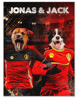Póster Personalizado para 2 mascotas 'Belgium Doggos'